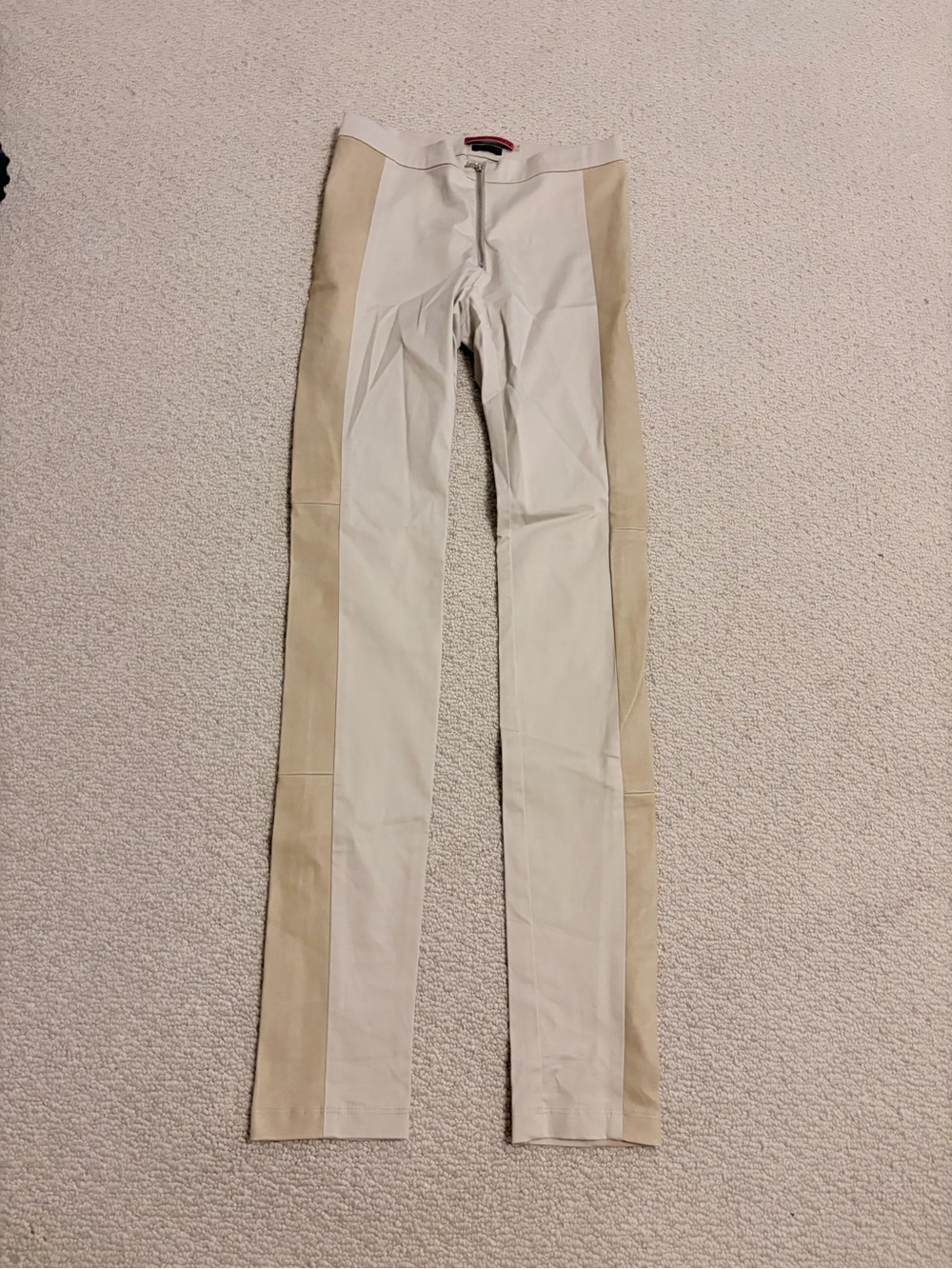 Alice + Olivia Stone Leather-Panel Pants | Size 4